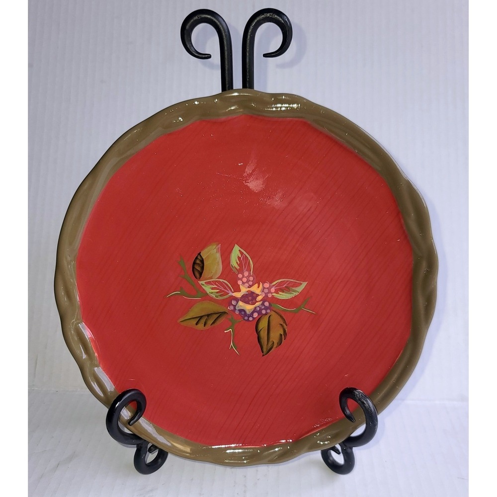 Tracy Porter Octavia Hill Dream Delicious Collection Red Floral‎ 8" Salad Plate